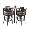 Christopher Knight Home Todd Patio 5 Piece Aluminum Swivel Bar Set with Removable Sunbrella Cushion - 2 of 4