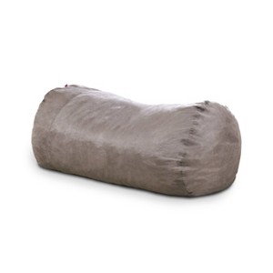 Christopher Knight Home Larson Faux Suede 8-Foot Lounger Beanbag -Charcoal, Adult Unisex, Grey