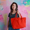 Dalix Womens 23" Deluxe 24 oz. Cotton Canvas Tote Bag Zippered - 2 of 4
