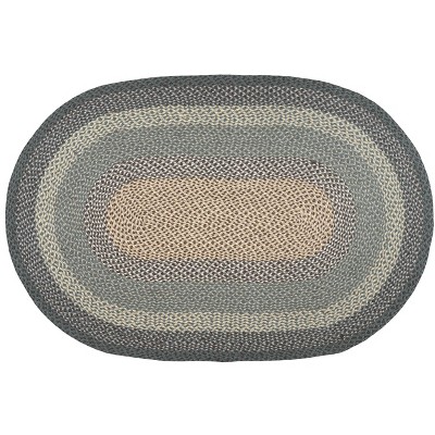 Earth Rugs Dark Green Oval Braided Rug – Durable Handcrafted Natural Fiber Floor Mat
