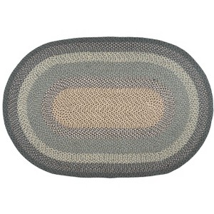 Earth Rugs Dark Green Oval Braided Rug – Durable Handcrafted Natural Fiber Floor Mat - 1 of 1