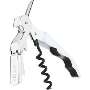 True TrueTap Double Hinged Waiter’s Corkscrew, White Wine Bottle Opener with Foil Cutter, Wine Key - 1 of 4