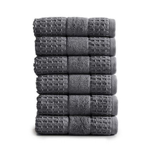 4pk Quick Dry Ribbed Hand/Wash Towel Set White - Threshold™