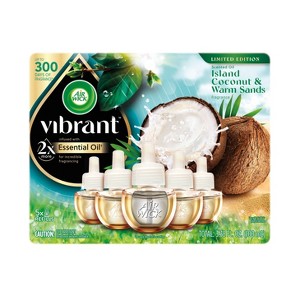 Air Wick Vibrant Air Freshener Refill - Oil Island Coconut & Warm Sands - 3.38 fl oz/5pk - 1 of 4