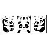 Big Dot of Happiness Party Like a Panda Bear - Nursery Wall Art, Kids Room Decor and Panda Home Decor - Gift Ideas - 7.5 x 10 inches - Set of 3 Prints