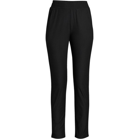 Lands' End Women's Tall Active High Rise Soft Performance Refined Tapered  Ankle Pants - Small Tall - Black : Target