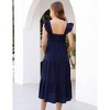 Clearlove Women Maternity Floral Dress Summer Sleeveless Ruffle Square Neck Dress - 2 of 4