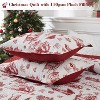 GustoWave Christmas Breathable Coverlet Quilts Set with Pillow Shams, Bedding Set - 3 of 4