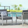 Modern Patio Chaise Lounges, Chaise Lounges with Sleek Rope Accents and Aluminum Frame, Lounge Chair with PE Cushions-Coolbibila - 3 of 4