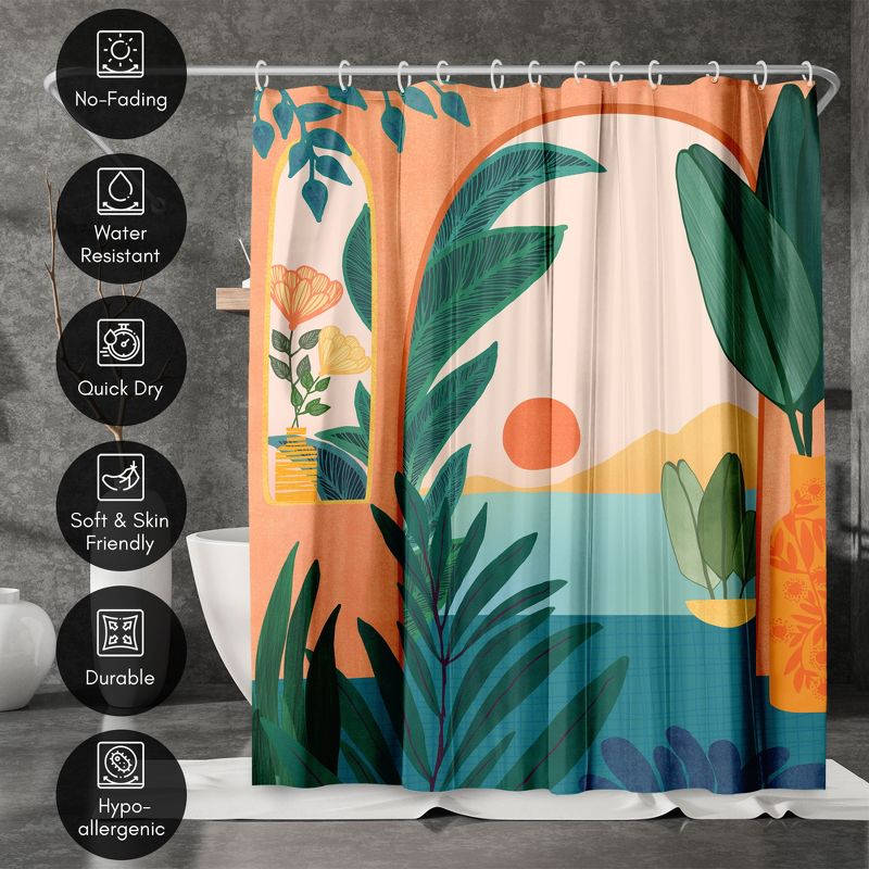 Americanflat 71" x 74" Shower Curtain, Ocean View by Modern Tropical, 5 of 9
