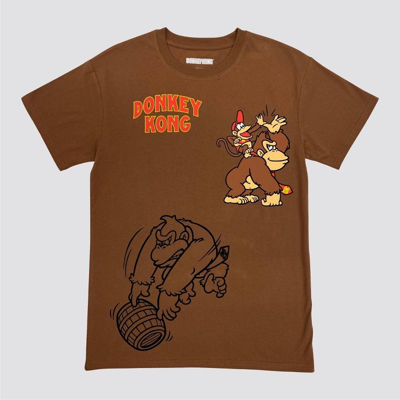 Men&#39;s Donkey Kong Short Sleeve Graphic T-Shirt - Brown, 1 of 5