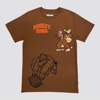 Men's Donkey Kong Short Sleeve Graphic T-Shirt - Brown