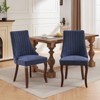 NicBex Set of 2 Velvet Tufted Upholstered Dining Chairs Armless Accent Side Chairs with Wood Legs - 4 of 4