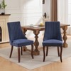 NicBex Set of 2 Velvet Tufted Upholstered Dining Chairs Armless Accent Side Chairs with Wood Legs - image 4 of 4