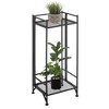 Breighton Home 32.75" Xtra Storage 2 Tier Tall Folding Metal Stand in - 3 of 4
