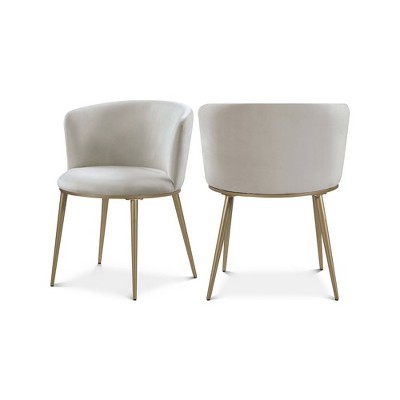 cream velvet/brushed gold