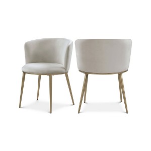 Meridian Furniture,Skylar Velvet Dining Chair, Set of 2 - 1 of 4