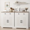 Modern Storage Cabinet 2 Drawers 2 Doors Kitchen Buffet Sideboard for Living Dining Room Bathroom Coffee Bar Station Floor Cabinet Organizer - 3 of 4