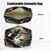 Unique Bargains Makeup Bag Cosmetic Travel Bag Make Up Brush Organizer Bag Marble Makeup Storage Toiletry Bag for Women 7"x3"x4" 1 Pcs - 2 of 4