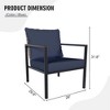 YARDSIGHT Metal Chair with Wicker Backrest & Cushion - Stylish Outdoor Seating for Front Yard, Porch, Deck, Balcony, Backyard & Sunroom” - 3 of 4