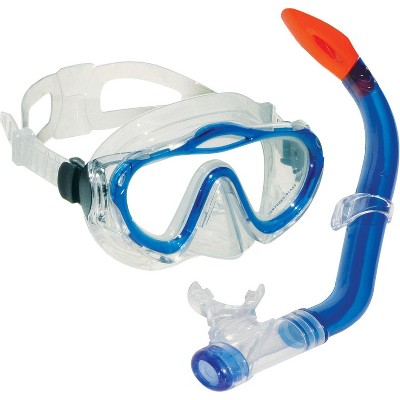 Swimline Youth and Adult Silicone Mask and Dry Top Snorkel with Purge Valve Scuba Set - 14"