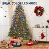 4.5FT/6FT/7.5FT/9 FTPre-Lit Artificial Christmas Tree w/ Multi-Color Lights Green PE & PVC Xmas Tree Hinged Branches & Foldable Metal Stand - 2 of 4