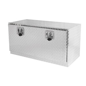 36-Inch Heavy Duty Aluminum Tread Tool Box, Truck Trailer Underbody Storage Toolbox , Sealing  RV Storage Organizer Tools Chest Box - 1 of 4