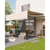 Manual Retractable Awning, Waterproof Sun Shade Patio Awning, Heavy Duty Aluminum Frame, 280g Polyester Fabric, Adjustable Roll Out Awning - 2 of 4