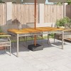 vidaXL Garden Table Black and Brown - 3 of 4
