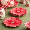 Certified International (Set of 4) 9" Winter Blooms 3D Poinsettia Dessert Plates - 4 of 4