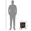 Aghana Digitals Freestanding Electric Fireplace Stove with Realistic Flame Effect, 750W/1500W - 2 of 4