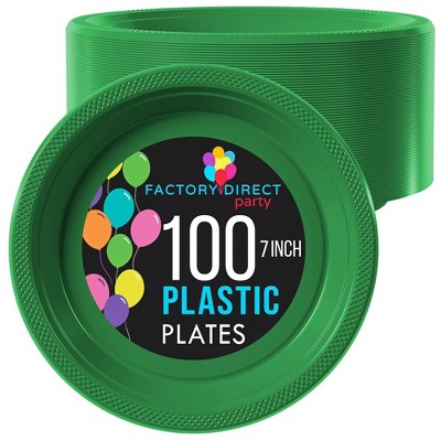 Exquisite Disposable Plastic Dinner Plates- 100 Count