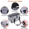 iMountek Console Pet Car Seat with Storage Pocket Machine Washable Pet Seat Fit For Small Dog Cat - 3 of 4