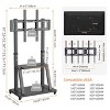 Artloge Mobile TV Stand Flat-Panel Floor TV Cart Heavy Duty TV Trolley Floor Stand with Shelf ＆ Wheels for 32-100 Inch Monitor - 3 of 4