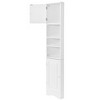 TiramisuBest Tall and Wide Bathroom Floor Storage Cabinet, Bathroom Storage Unit, Freestanding Cabinet with 4 Doors, Adjustable Shelves, White - 4 of 4