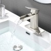 Cobbe Single Handle Bathroom Sink Faucet for Vanity Single-Hole with Pop-Up Drain Bathroom Faucet  Brushed Nickel - 3 of 4