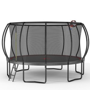 Vynxaria 14FT trampoline Pumpkin- Black Red- fframe height 90cm - 1 of 4