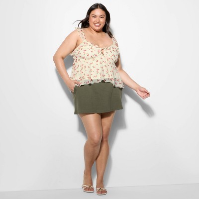 Women's Scoop Neck Chiffon Flutter Tank Top - Wild Fable™