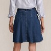 Lands' End Women's Lightweight Denim Mid Rise Pleated Above the Knee Skirt - 2 of 4