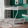 Christopher Knight Home Joanna Twin Over Full Metal Low Profile Bunk Bed with Safety Vent Board and Guardrail Built-In Ladder - 2 of 4