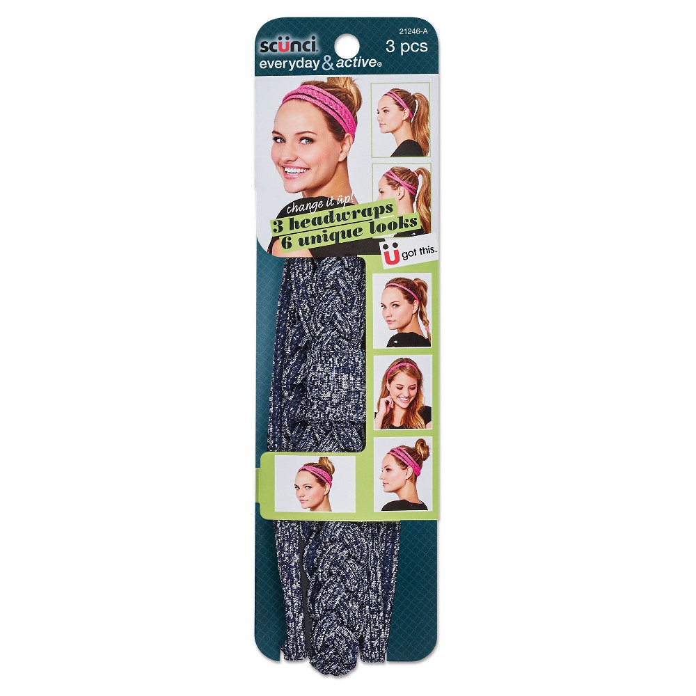 UPC 043194212460 product image for Scunci Multi-wear headwrap 3pc | upcitemdb.com