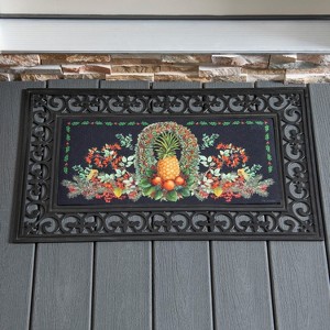 Evergreen Christmas Pineapple Wreath Sassafras Indoor Outdoor Switch Doormat 1'10"x10" Multicolored - 1 of 4