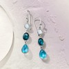 Ross-Simons 8.90 ct. t.w. Tonal Blue Topaz Linear Earrings in Sterling Silver - 4 of 4