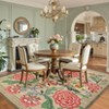 Washable Area Rugs for Living Room, Floral Rug for Bedroom, Soft Low Pile Non Slip Throw Rugs - 3 of 4