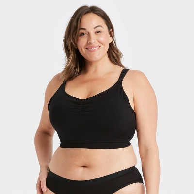 Women's Plus Size All-in-One Nursing and Pumping Bra - Auden™ Black 1X