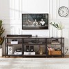 VECELO TV Stand with Power Outlets, Industrial Entertainment Center with 3-Tier Open Storage Shelves, 63 Inch - 4 of 4