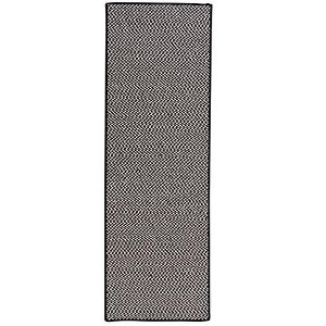 Colonial Mills Outdoor Houndstooth Tweed Braided Runner, Black 2'x6', Rectangle Shape - 1 of 2