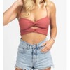 Women's TWISTED TIE BACK CROP TOP - ENDLESS BLU. - 3 of 4