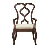 Set of 2 Chateau Upholstered Dining Arm Chairs Brown - Treasure Trove Accents: Polyester, Hardwood Frame, No Assembly Required - 2 of 4