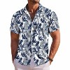 COOFANDY Men's Hawaiian Shirt Short Sleeve Floral Button Down Shirts Tropical Holiday Beach Shirts - 4 of 4
